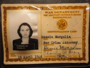 ID of Bessie Margolin when she joined the army