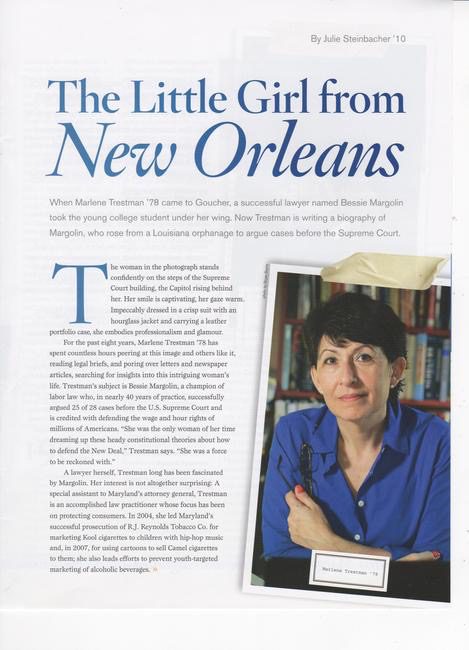 an article titled The Little Girl from New Orleans