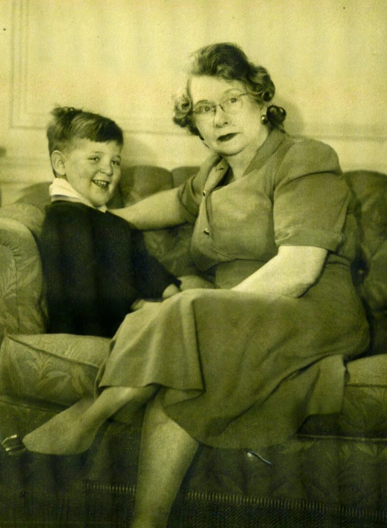 Sarah Kenofsky with grandson Bruce Fabricant 1945