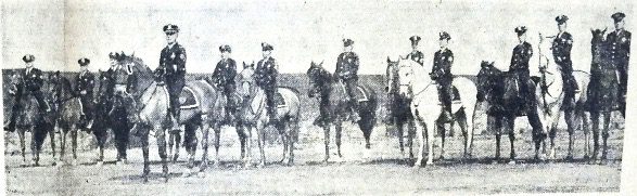 Mounted police led by Joe Sonnenberg