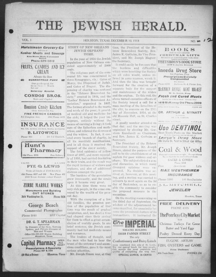 Jewish Herald 1908