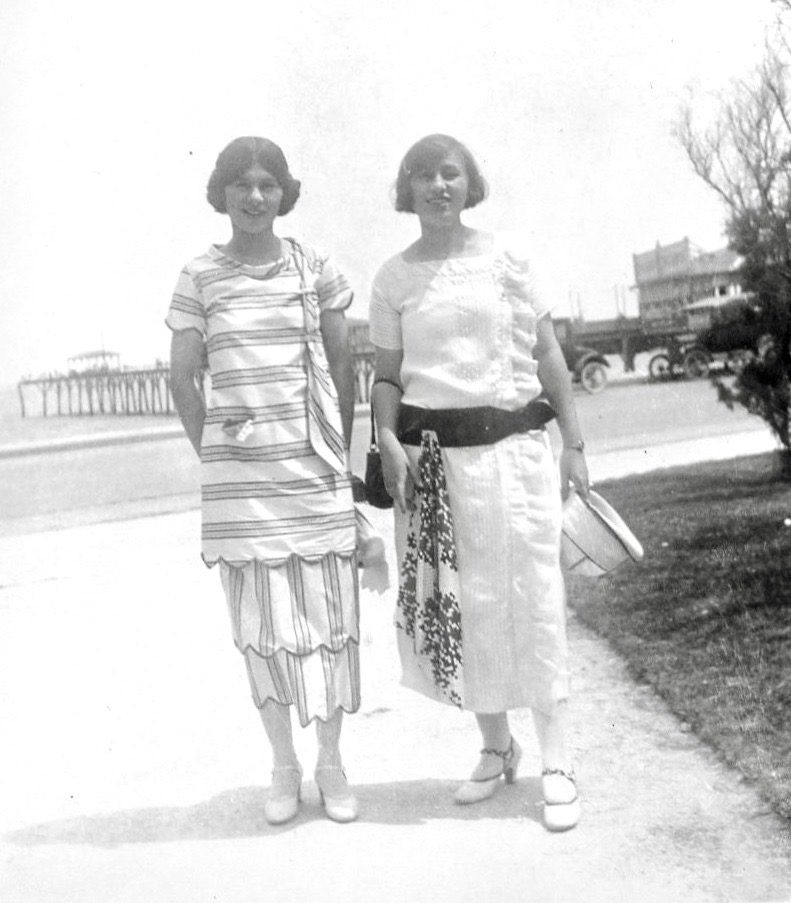 Bessie and Lena Kantrovich, Galveston TX, 1920s.