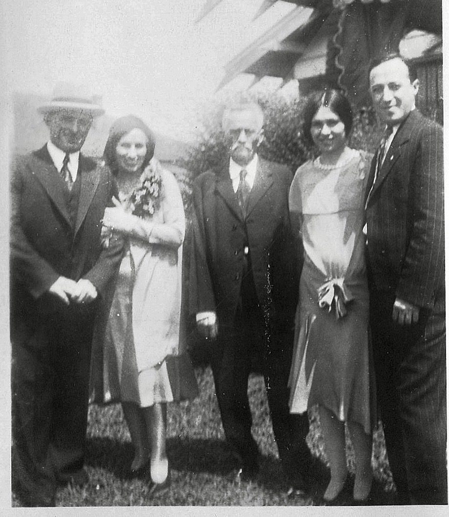 Lena and Sam Braslau, Louis Kantrovich, and Bessie and Max Chodorow, Aug. 1930