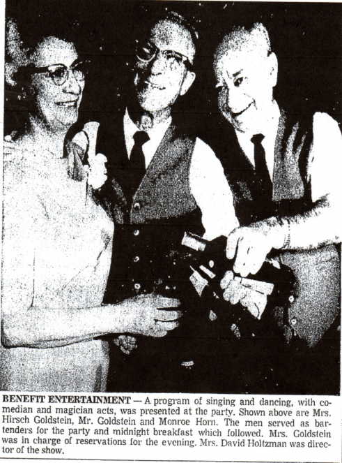 Hirsch Goldstein (center), Corpus Christi Times, 1966