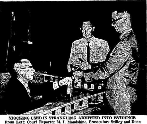 Monk Mondshine, Houston Post courtroom photo, 1963.