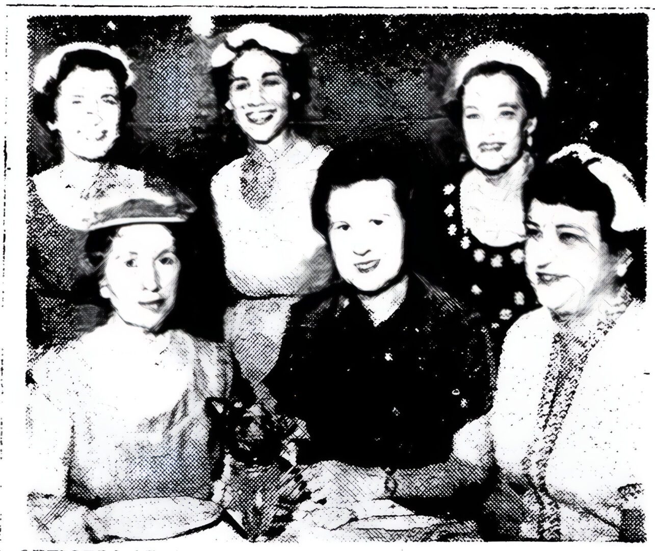 Mollie Vort, top right, 1954.