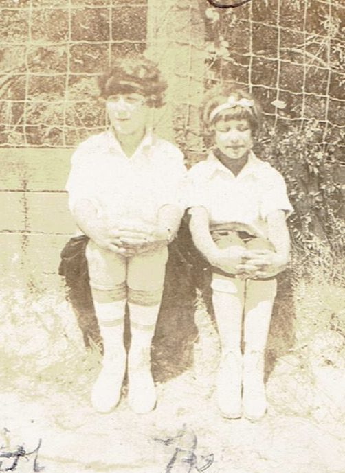 Beulah Blondheim, on right, with Edith Weinberg