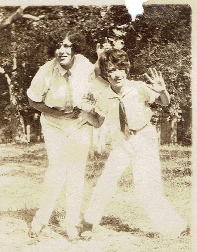 Beulah Blondheim on right with Edith Weinberg, c. 1925