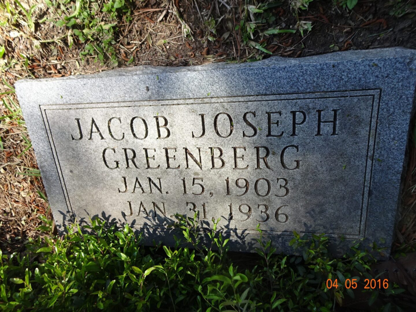 Jacob Greenberg headstone