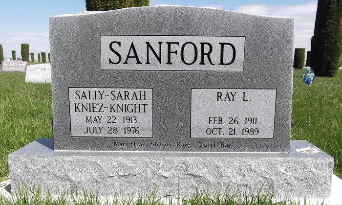 Sarah (Sally) Kniez (Knight) grave