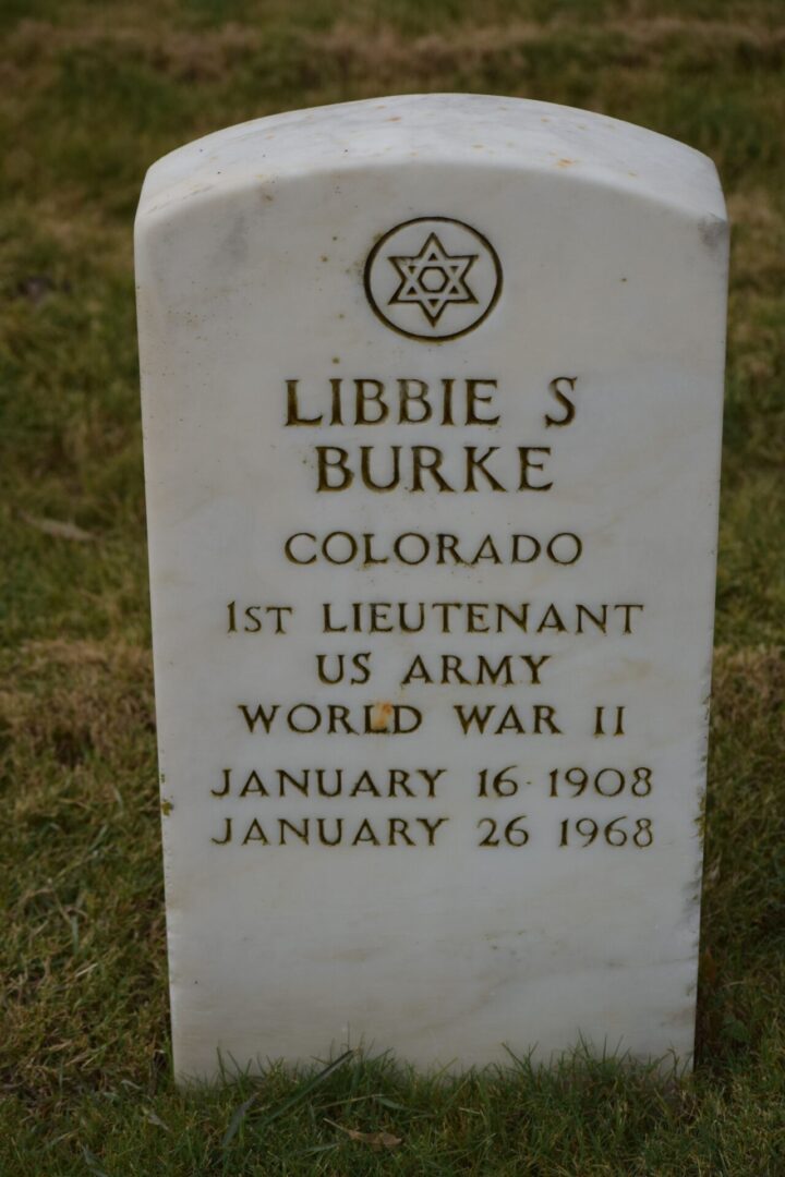 Libbie S. Burke, military head stone, San Antonio