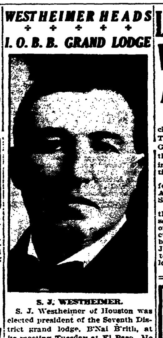 S.J. Westheimer, 1922.