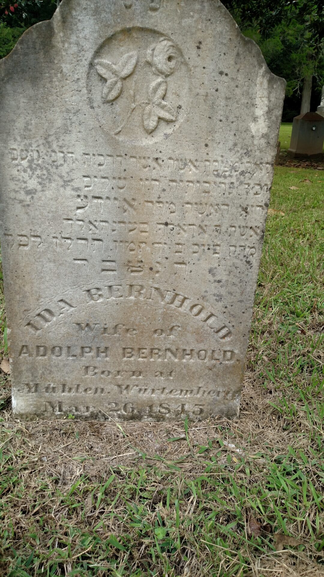 Grave of Ida Gideon Bernhold, Phillips Co., Arkansas