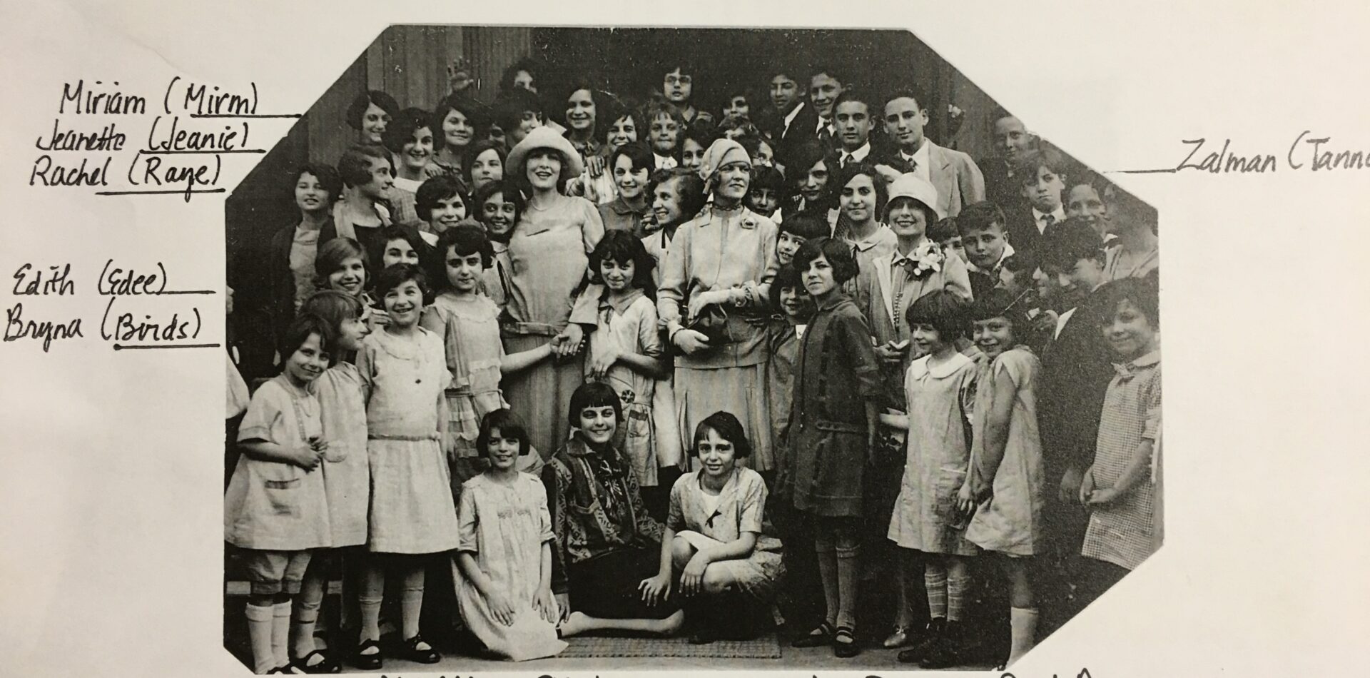 Tannenbaum siblings with movie star visitors to Home, May 1926