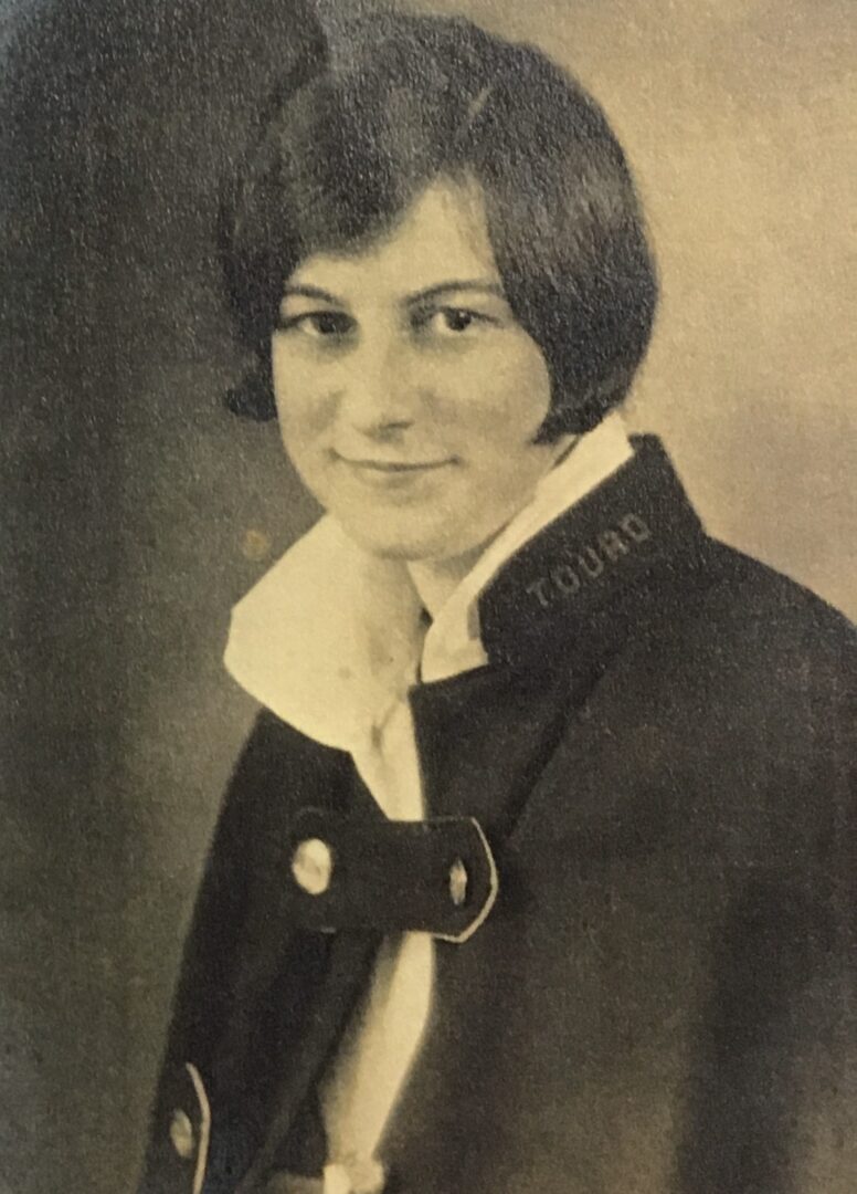 Miriam Tannenbaum in her nursing cape, 1928