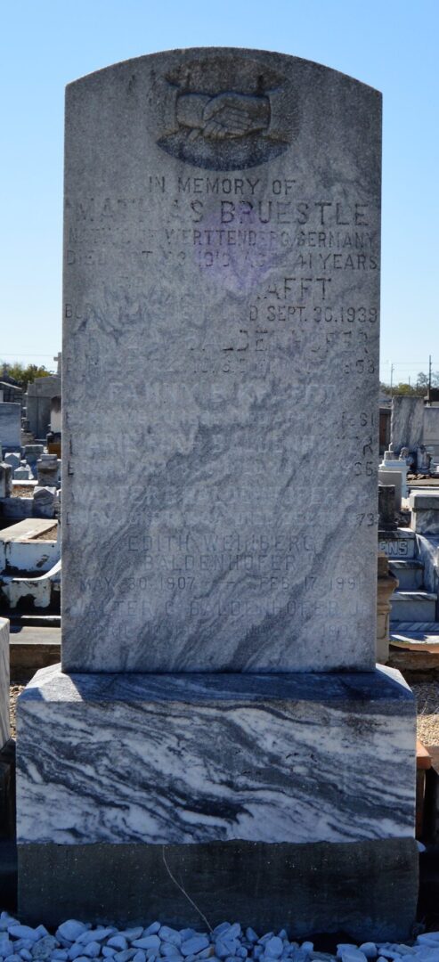 Edith Weinberg Baldenhofer, headstone