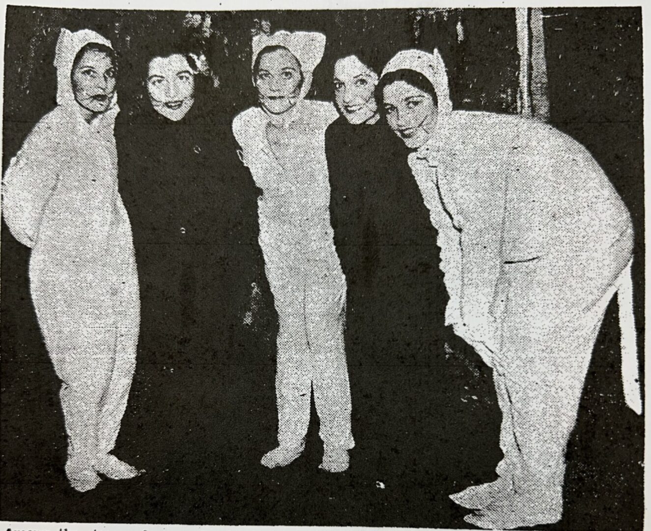 Louise Karp, Mildred Shanker, Freda Hyde, Helen Gold, and Helen Aldrich, Home Anniversary January 1935