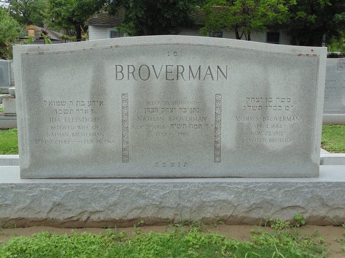 Ida Kleindorf Broverman gravemarker