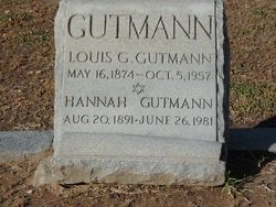 Hannah Kleindorf Gutmann headstone