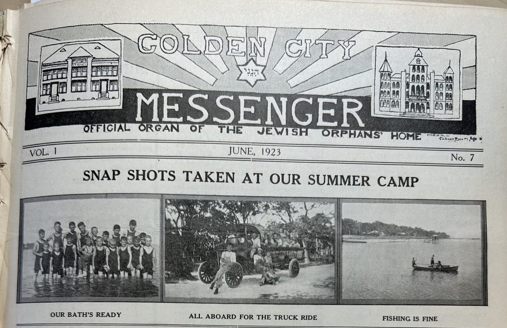 Cam photos, Golden City Messenger, June 1923