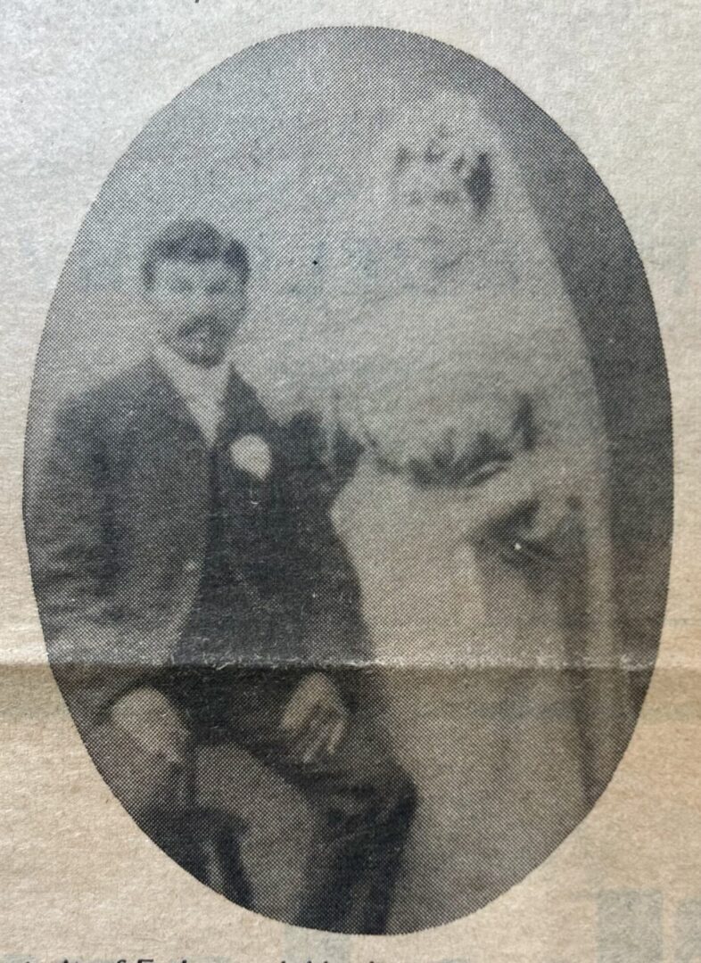 Wedding portrait of Esther and Abraham Beerman, c. 1905