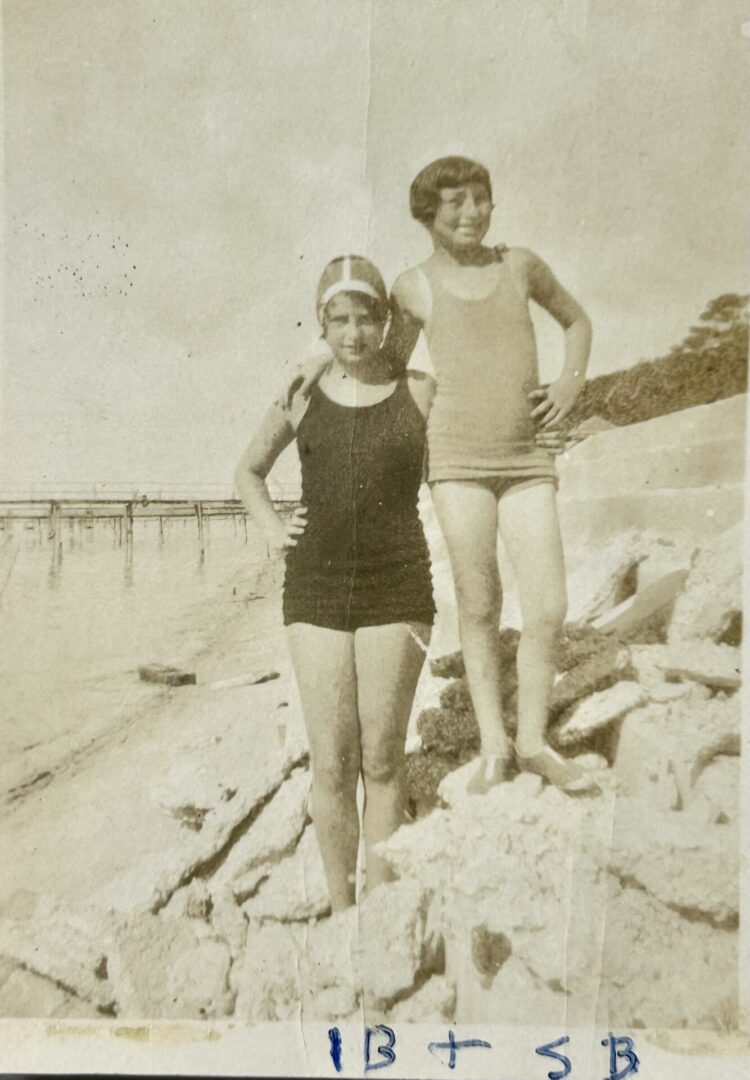 Ida Beerman, left, with Sarah Beerman, from Mashinka scrapbook