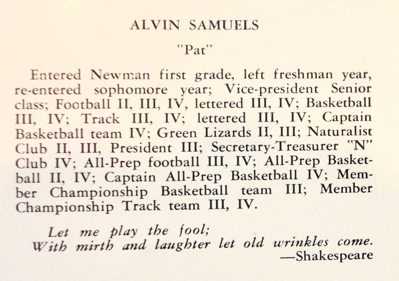 DSC03990 Pat Samuels, Newman 1942
