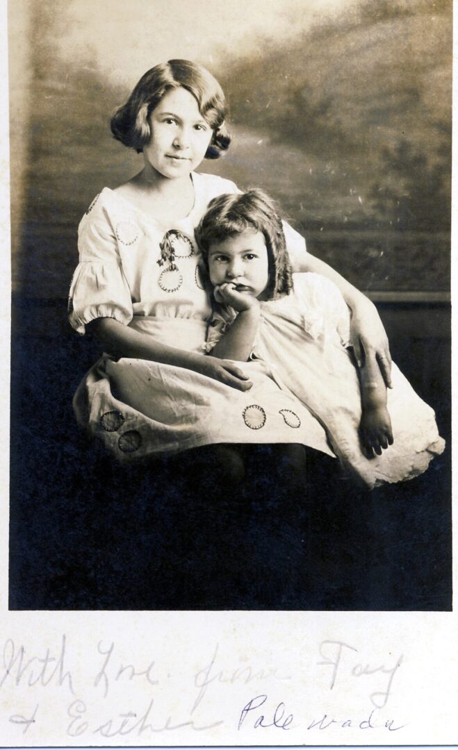 Faye and Ester Polewada Fay and Esther Polewada, undated.