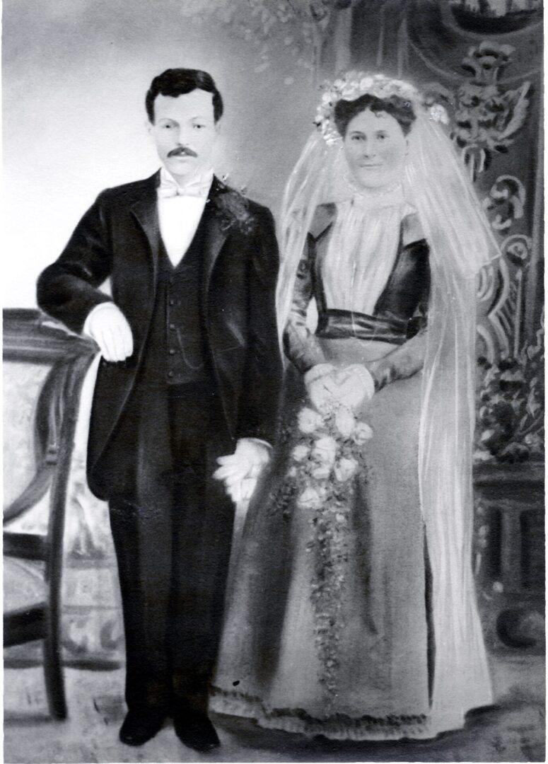 Jennie and Barouch Polewoda wedding 1898 Jennie & Baruch Polewada, 1898