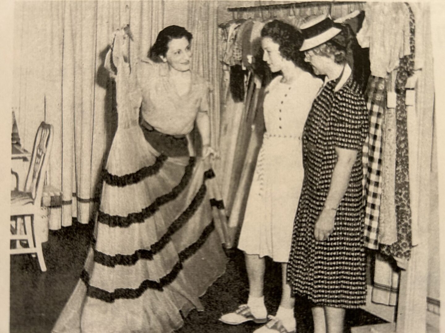 Maxine, Bihari, center, with Aunt Sonya Berger at right, 1940